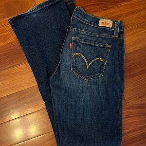 Levi's Women's 524 Too Superlow Dark Wash Blue Jeans Sz 9M